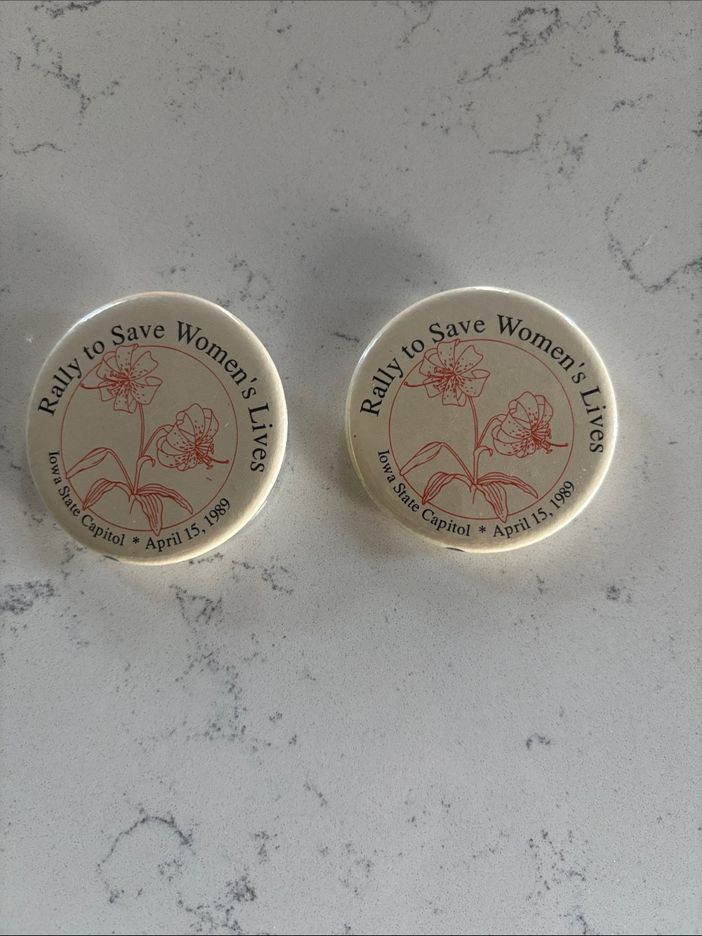 Rally to Save Women's Lives Commemorative Tin - Beige with Red Design